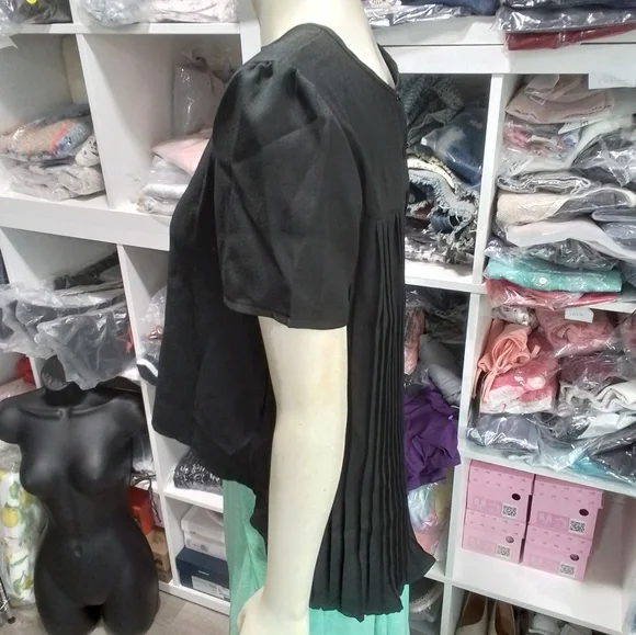 Women's Blouse Hi-Lo Hem Pleated Top NEW - Picture 5 of 17